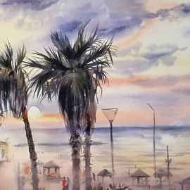 Зимнее море Израиля.