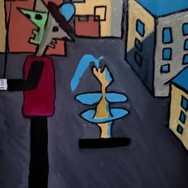 Мужчина и воздушный шар