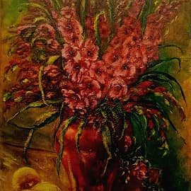 Натюрморт с багровой вазой