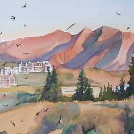 Утро, горы и ласточки