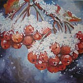 Под снегом.