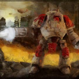 Дредноут легиона КРОВАВЫЕ  АНГЕЛЫ времён великого крестового похода