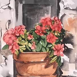 Красный цветок