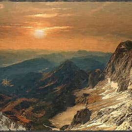 закат в горах