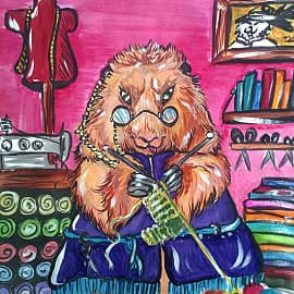 Сурок связал себе носок