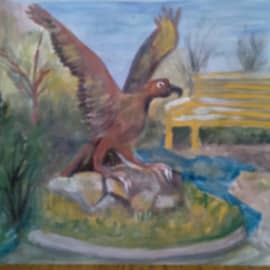 Орёл - парковая  скульптура