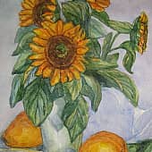 Натюрморт с подсолнухами