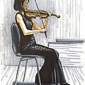 Скрипачка. Скетч.