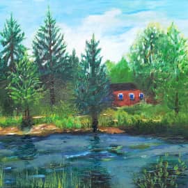 Дом у пруда