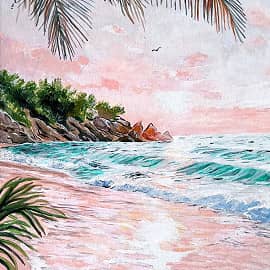 Закат на море