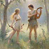 Она охотится, он музицирует