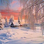 Снега, снега.