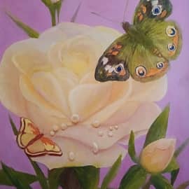 Роза и бабочка