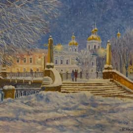 Зимний вечер на Крюковом канале