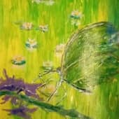 "Бабочка над прудом", художник Юлия