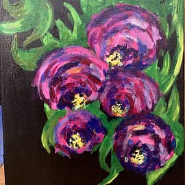 Цветы на чёрном 2