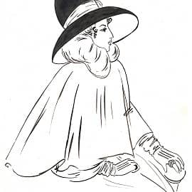 Дама в черной шляпе