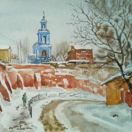 Воронеж. Вид на колокольню Никольской церкви.