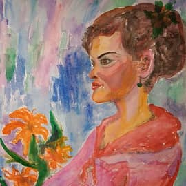 Девушка с цветами