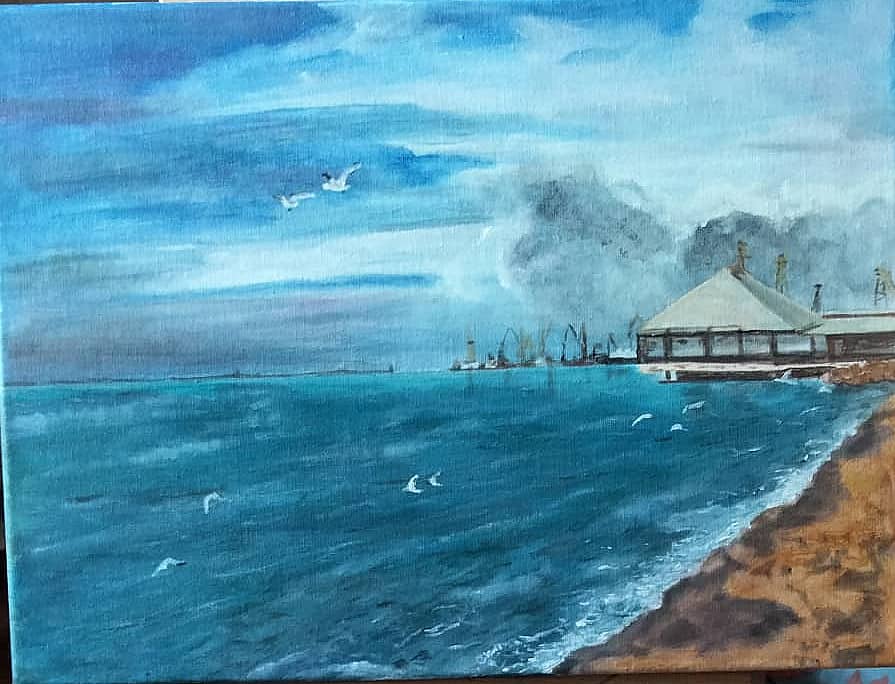 Плещется вода. Набережная, г. Бердянск