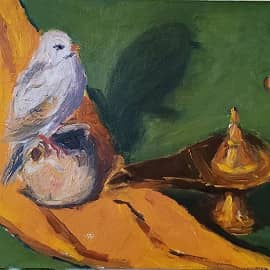 Этюд с медной лампой