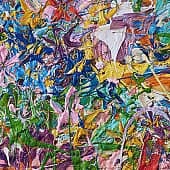 Картина Любовь и возрождение Абстрактные цветы живопись Екатерина Лебедева художник (3), художник Екатерина Лебедева