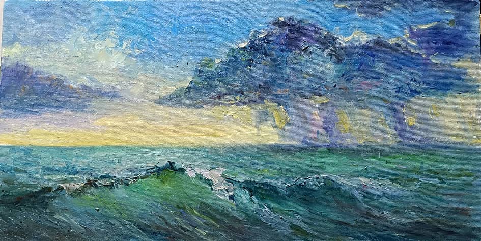 Дождь над Чёрным морем.Пленэр ZhNataly