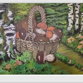 Корзина с грибами