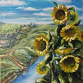 Солнечные цветы, художник Ольга З-В