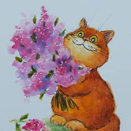 Рыжик с сиренью