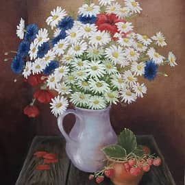 Натюрморт с ромашками