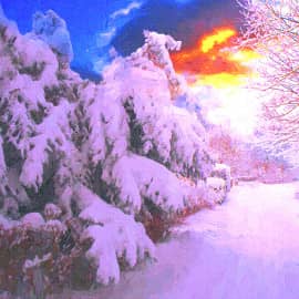 дорога в снегу