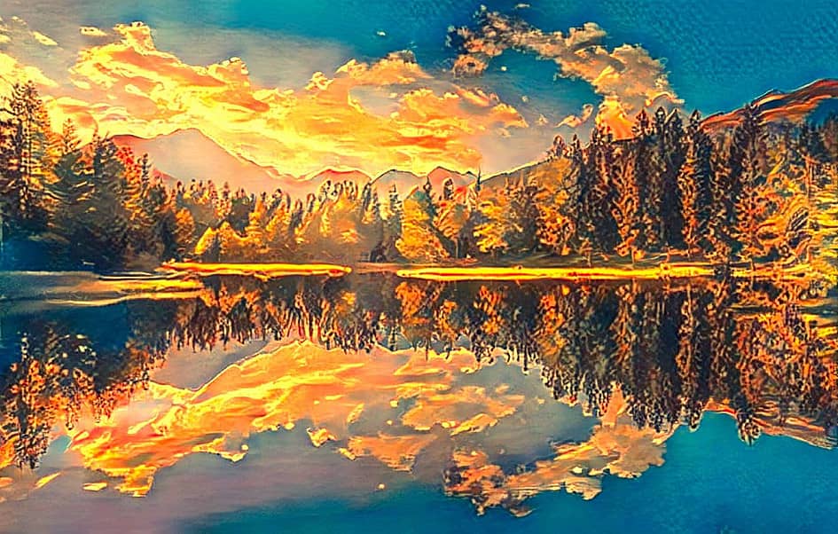 Золотые облака.