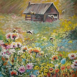 Труженицы на сборе нектара.