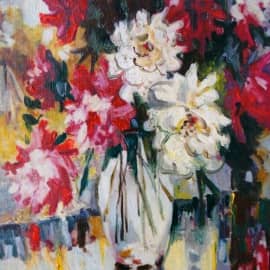 Пионы в вазе