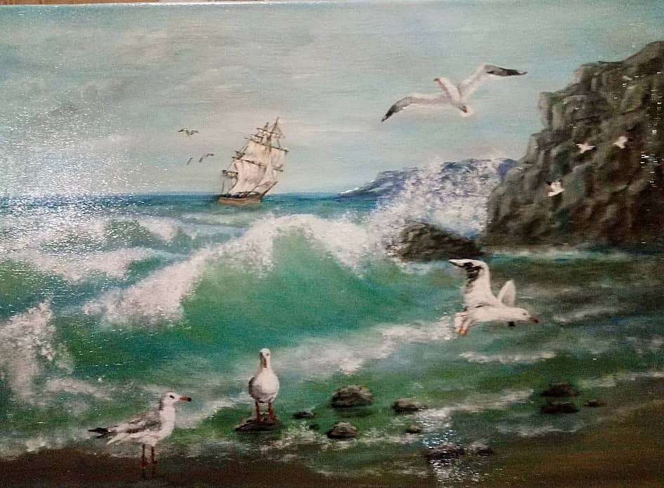 о чем разговаривают чайки...Как парусник с ветром идут наравне, Как рыба сверкнёт чешуёй вглубине...