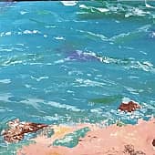 Море, камни. Кисть, мастихин (2), художник Наталия