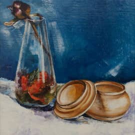 Натюрморт с сухой розой