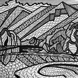 Горный пейзаж.