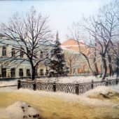 Бульвар на Гончаровской (1), художник И.Б.