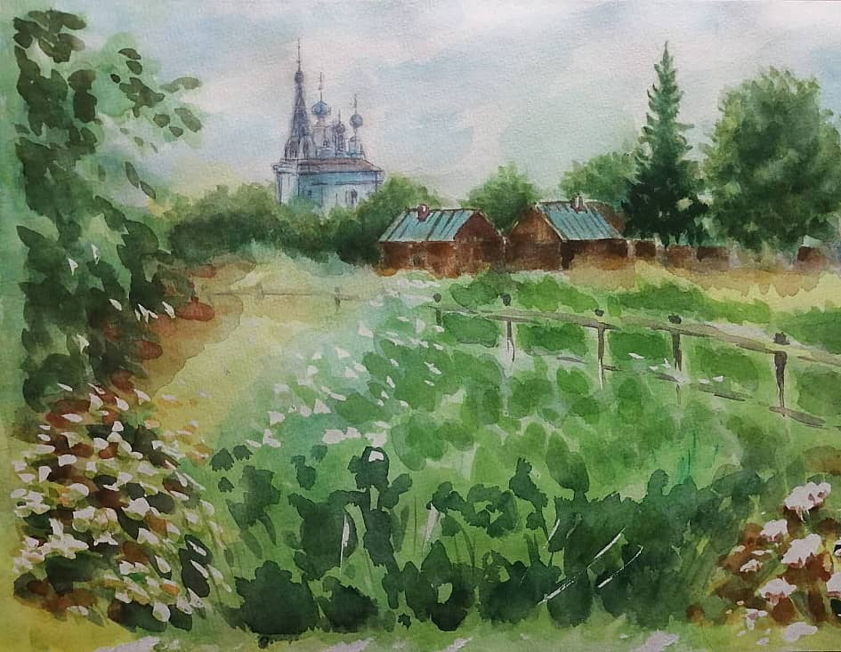 Суздаль. Вечерняя трава. По мотивам С. Курбатова