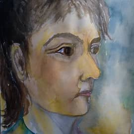 Автопортрет акварелью