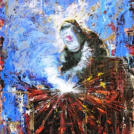 Сварщик за работой