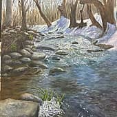 " Визуализирую Весну " готова второй слой и лесировки .. сохнет  для окончательного результата (1), художник Маргарита