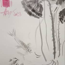 Цветы и карпы