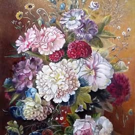Букет по мотивам картины А. Блюмерс 18 в.