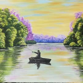 Рыбак на Дубне