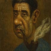 Человек с трубкой, художник Andrei