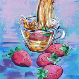 Клубника в карамели