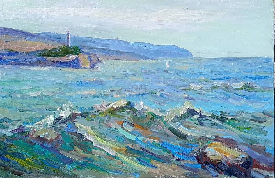 Маяк. Волны. Чёрное море. Пленэр ZhNataly